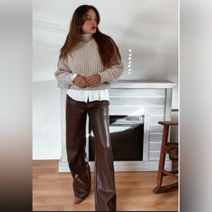 ABERCROMBIE AND FITCH FAUX LEATHER PANTS